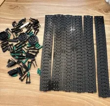 LEGO Bulk Black Tread Technic Link Tracks Lot Of 125 And Other Pieces Gears Bolt