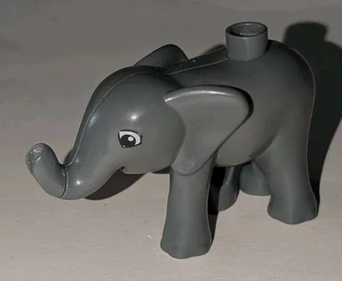 LEGO DUPLO DARK BLUISH GRAY BABY ELEPHANT MINIFIGURE MINIFIG FIGURE ZOO CIRCUS