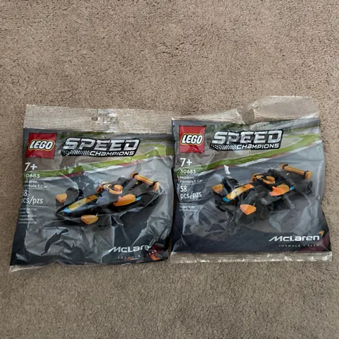 2 Lego Speed Champions McLaren Forumla 1 Car 30683 Poly Bag Set New Sealed 2024