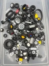 1 lb. Bulk Lego Wheels, Tires, and Axels (Lot C)