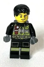 CITY LEGO Minifigure Fire Fighter Fireman Minifigure C0432