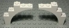 Lego Brick Round Arch 1x5x4 White 2 Pieces