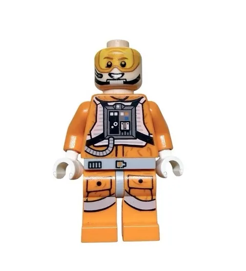 LEGO Star Wars Rebel Snowspeeder X-Wing Pilot Minifigure Orange Suit No Helmet