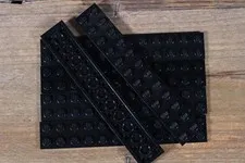 LEGO Black Plate 2 x 12 Part No. 2445 Qty 6
