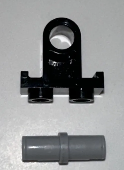 LEGO 32529 Pin Connector Plate w/1 Hole Single On Bottom Black + Gray Pin