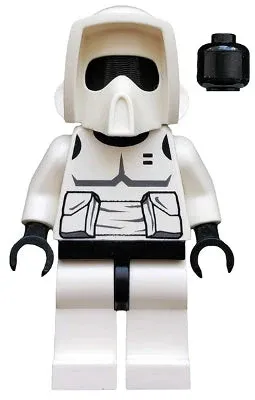 LEGO® Minifigure Star Wars sw0005a Imperial Scout Trooper Plain Black Head Dark
