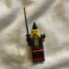 LEGO Warrior Minifigure w/ Black Sword, Black Helmet & Brown Legs