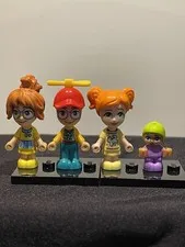 LEGO Friends Minifigure Lot of 4 Printed Figures incl Baby & Red Propeller Cap