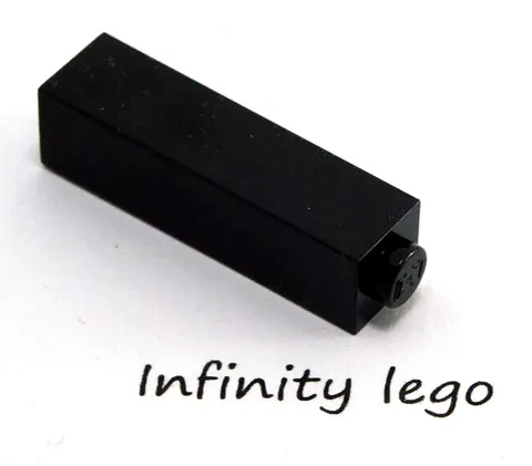 5 LEGO Black Brick 1 x 1 x 3 Block Wall Post Solid Stud (14716)  5 Pieces