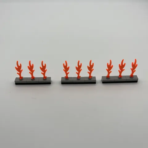 Lot of 3 Rows of Flames for Lego Studios 1349 Spielberg Moviemaker