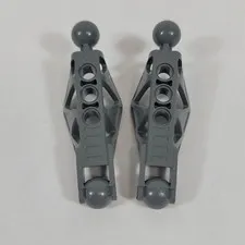 2X LEGO Bionicle DARK BLUISH GREY Rahkshi Leg Lower Section Part Lot 45749
