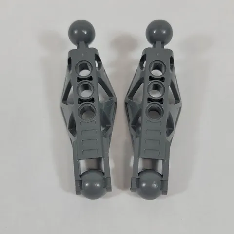 2X LEGO Bionicle DARK BLUISH GREY Rahkshi Leg Lower Section Part Lot 45749