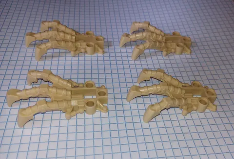 Four Bionicle Lego Foot Feet Tan pieces 53562 Piraka Claw Hand WYSIWYG IRL 4 Tan