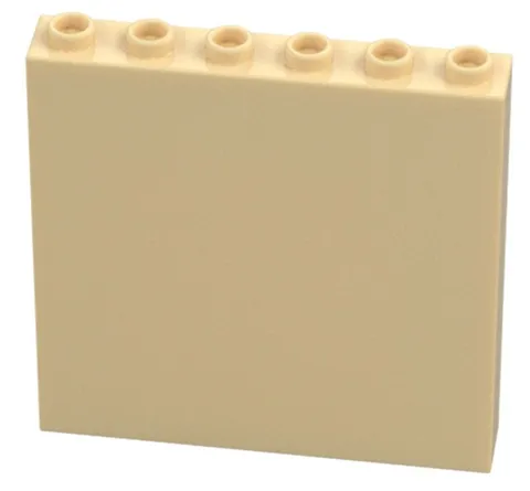 Lego Part 59349 Tan PANEL Wall 1 x 6 x 5 TN4