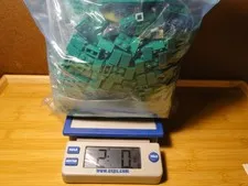 Lego Green Mixed Parts Pieces Bricks Plates Lot Not Clean