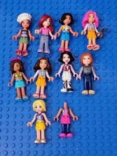 Lot Of 9 Lego Friends Girls Dolls