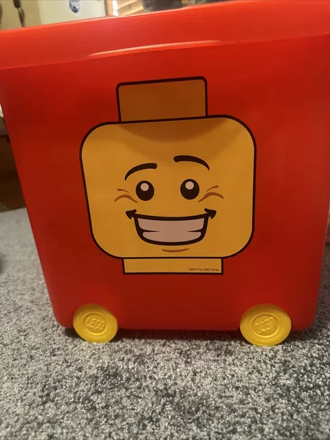 LEGO Red Storage Container/Bin with Wheels & Handles 21.5 Qtz