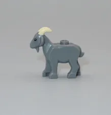 LEGO New Goat dark bluish gray tan horns land animal minifigure 10332 Medieval