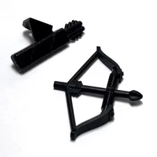 Lego - Minifigure Utensil - Bow and Arrow, Black, Quiver