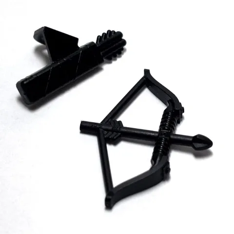 Lego - Minifigure Utensil - Bow and Arrow, Black, Quiver