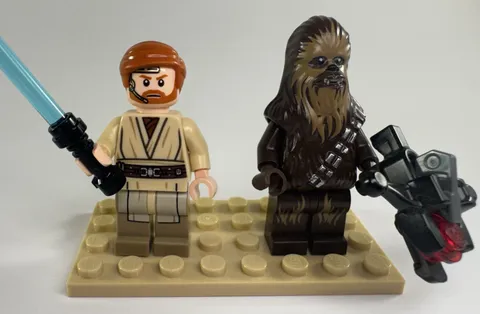 LEGO Star Wars Obi-Wan Kenobi & Chewbacca Minifigure Lot - Genuine