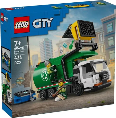 LEGO City 60495 Recycling Truck Building Set Garbage Vehicle Toy New