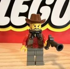 Lego Western  Flatfoot Thompson Minifigure With Accessory