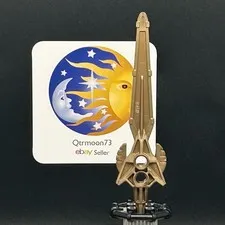 LEGO Brand KNIGHTS KINGDOM Large Figure WEAPON Part ~47459~ FLAT DARK GOLD x1