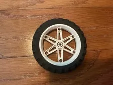 LEGO White Wheel 61.6mm D. x 13.6mm , with Black Tire 81.6 x 15, 2902 2903