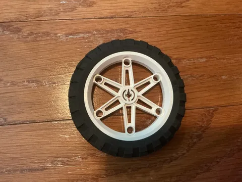 LEGO White Wheel 61.6mm D. x 13.6mm , with Black Tire 81.6 x 15, 2902 2903