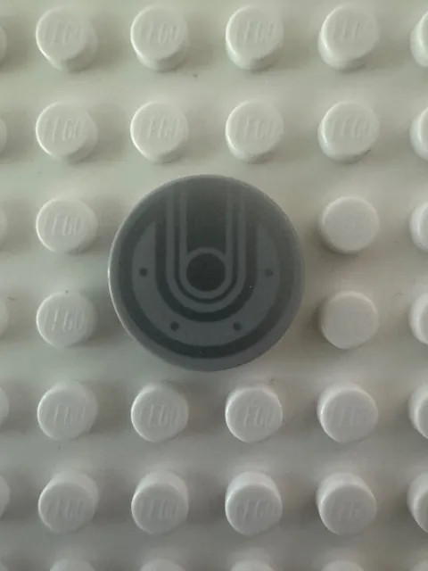 LEGO Tile, Round 2x2 w Bottom Stud Holder w Silver Lines, Bolts/Dots 14769pb226