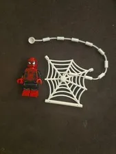 LEGO Minifigure Spider-Man Black and Red Suit SH782 Silver Trim 76184 GUC