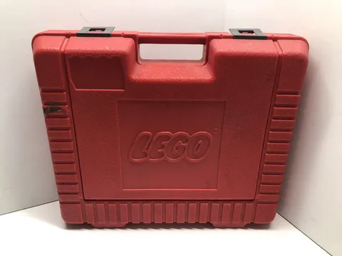 VTG 1985 Lego Bin Red Plastic Storage Container Case Carry Box 15”X12.5”X4” (B3)