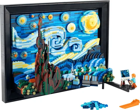 LEGO Ideas: Vincent van Gogh - The Starry Night (21333) With Frame And Booklet!