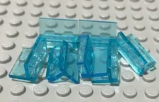 LEGO Trans Light Blue Panel 1x2x1 with Square Corners   Lot of 7