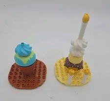 LEGO Duplo Lot Cupcake Lot Toppings Candle Whipped Cream Bricks Replacement
