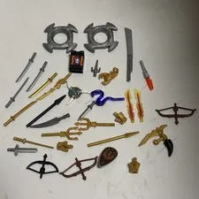 LEGO NINJAGO Minifigure Accessories Bulk Lot Weapons Helmets Hats Armor