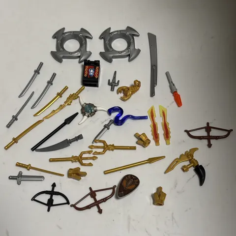 LEGO NINJAGO Minifigure Accessories Bulk Lot Weapons Helmets Hats Armor