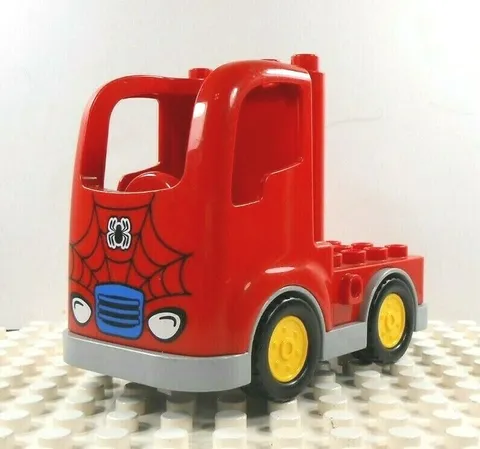 Lego Duplo Item Semi Spider-Man Truck & Base red w/ gray