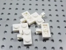 LEGO Lot of 5 White 1x2 Modified Plates w/ Clip on Side BH