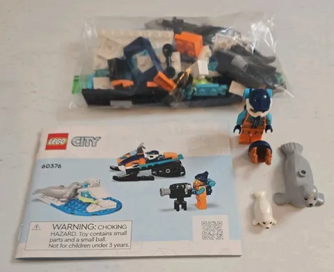 LEGO CITY Arctic Explorer 60376 Complete Snowmobile Baby Seal