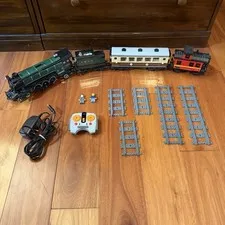 LEGO 10194 Emerald Night Train + 10014 Caboose Power Functions Track Rare