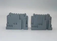 LEGO x2 part # 6082 Rock Panel 4x 10 x 6 Rectangular BURP dark  bluish gray