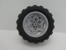 Lego Technic Lt Gray Wheel 56908 + Balloon Tire 68.7 x 34 R 61480