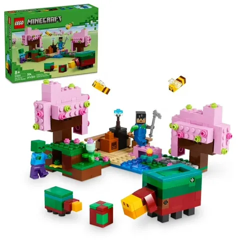 "LEGO Minecraft The Cherry Blossom Garden Building Toy -Video Game Toy for 21260