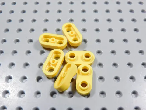 LEGO Lot of 6 Yellow 1x2 Rounded Corner Plates w/ Open Studs BK