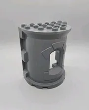 Vintage LEGO Duplo GREY GRAY CASTLE PALACE ROUND TOWER WALL PART Knight