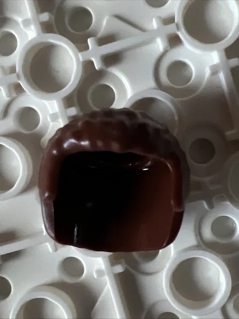 LEGO 21778 Reddish Brown Minifigure, Hair Male with Coiled Texture