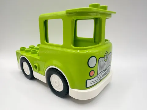 Lego Duplo Vehicle Lime Green Truck, Bee Logo on Front