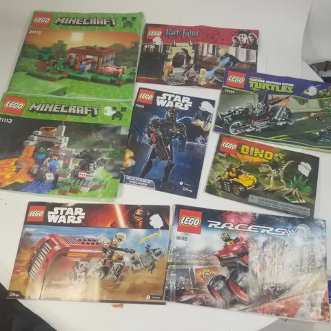 LEGO Instruction Manuals Lot Star Wars Harry Potter TMNT Racers Minecraft